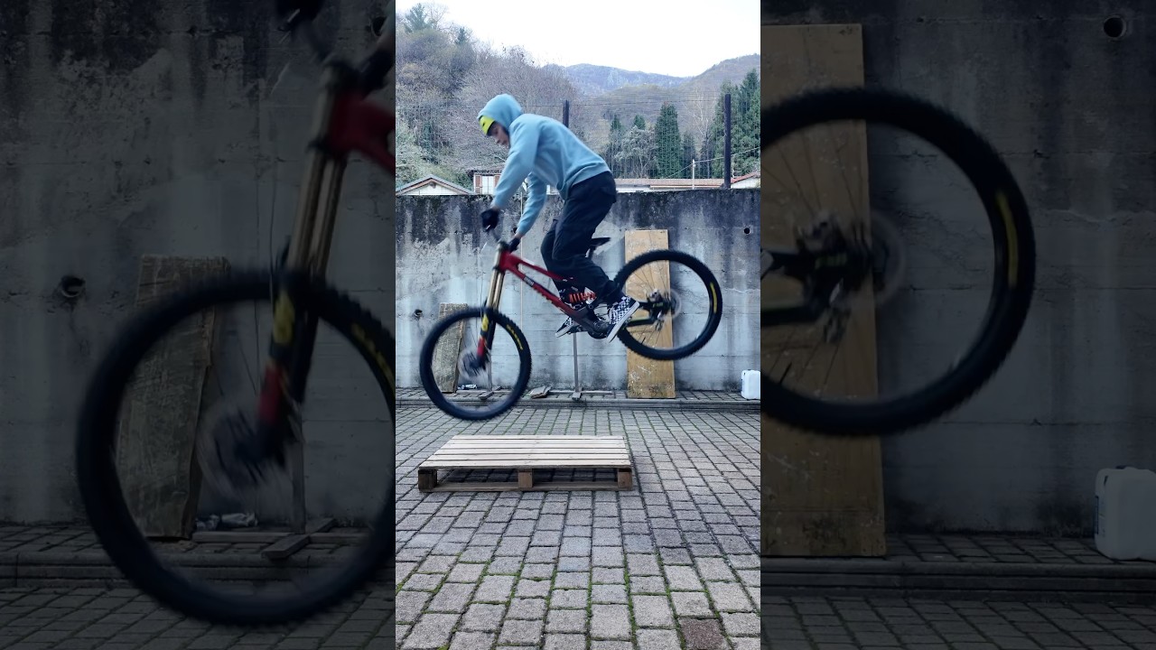 Trial skill on my downhill bike! 