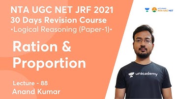 Ratio & Proportion | Reasoning & Aptitude | NTA UGC NET-JRF 2021 | Anand Kumar