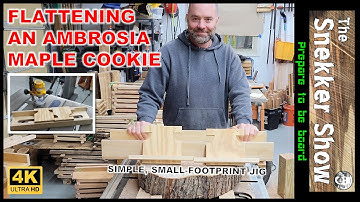 Flattening a beautiful ambrosia maple cookie with a simple jig