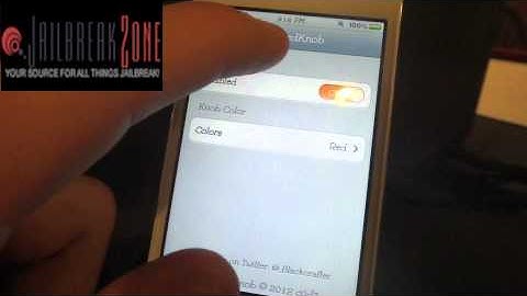 ColoredKnob: Cydia Tweak