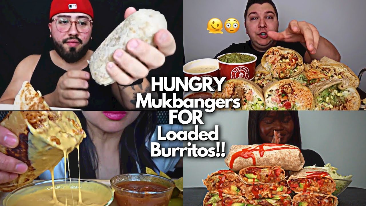 Super HUNGRY MUKBANGERS For Loaded Giant Burrito! 😭🤯🌯