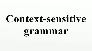 Context-sensitive grammar
