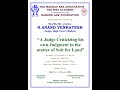 Lecture by honble mrjusticenanand venkatesh judge high court madras on friday 26042024