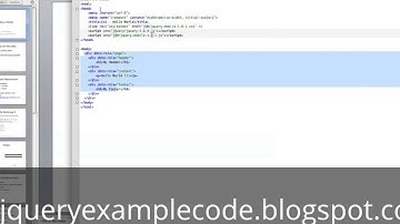 JQuery mobile Tutorial - 1 - Hello World Application