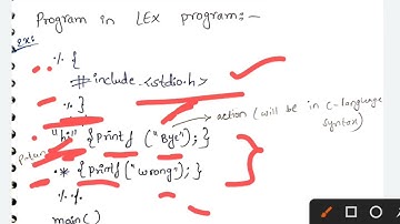 LEX Example Program | Example | #compilerdesign #cd #lexexample #lex