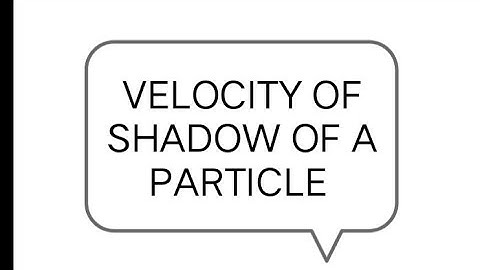U.C.M & S.H.M (part3) |Velocity of shadow of a particle