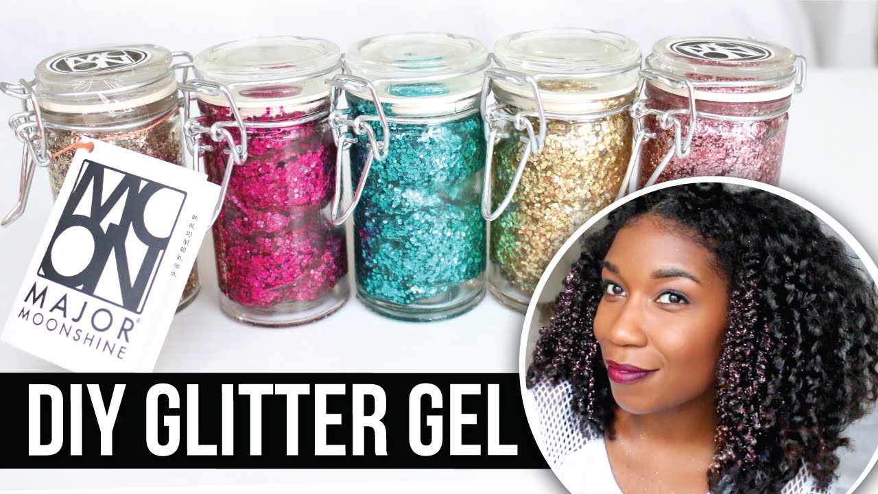 DIY Moonshine Glitter Gel Pomade + Glitter Hairstyles