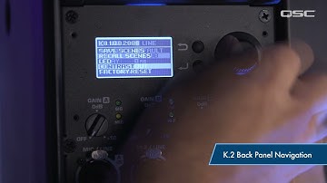 K.2 Series Loudspeaker Menu Navigation - Quick Tip