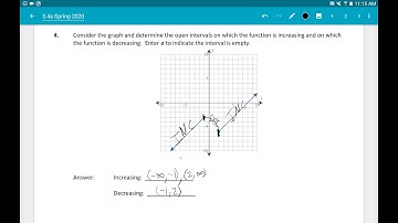 Increasing and Decreasing Intervals