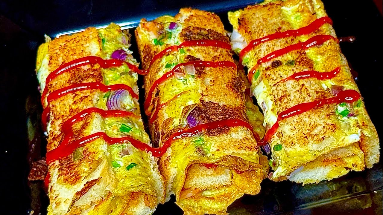 2 Minutes Bread Recipe | Bread Egg Roll Sandwich Recipe | New Recipe | Cheese Bread Egg Roll