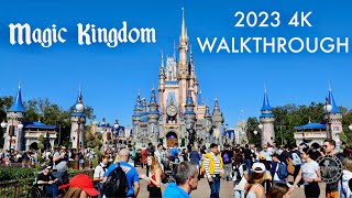 Magic Kingdom 2023 Complete Walking Tour in 4K | Walt Disney World Orlando Florida January 2023