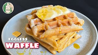 Eggless WAFFLE | Quick and Easy| No egg Waffle | Sattvik Kitchen #Shorts screenshot 3