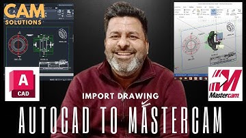How to import AutoCad 2d Drawing to Mastercm 3d drawing | Import Autocad (dwg) to mastercam (mcam)