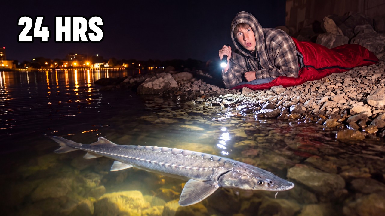 24 Hours SOLO Camping for Lake Sturgeon!