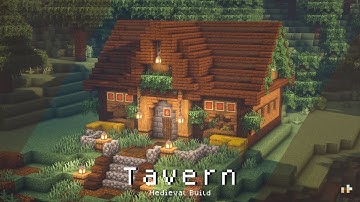 Minecaft: How To Build a Cozy Tavern 🍁 Medieval Build | Snishinka
