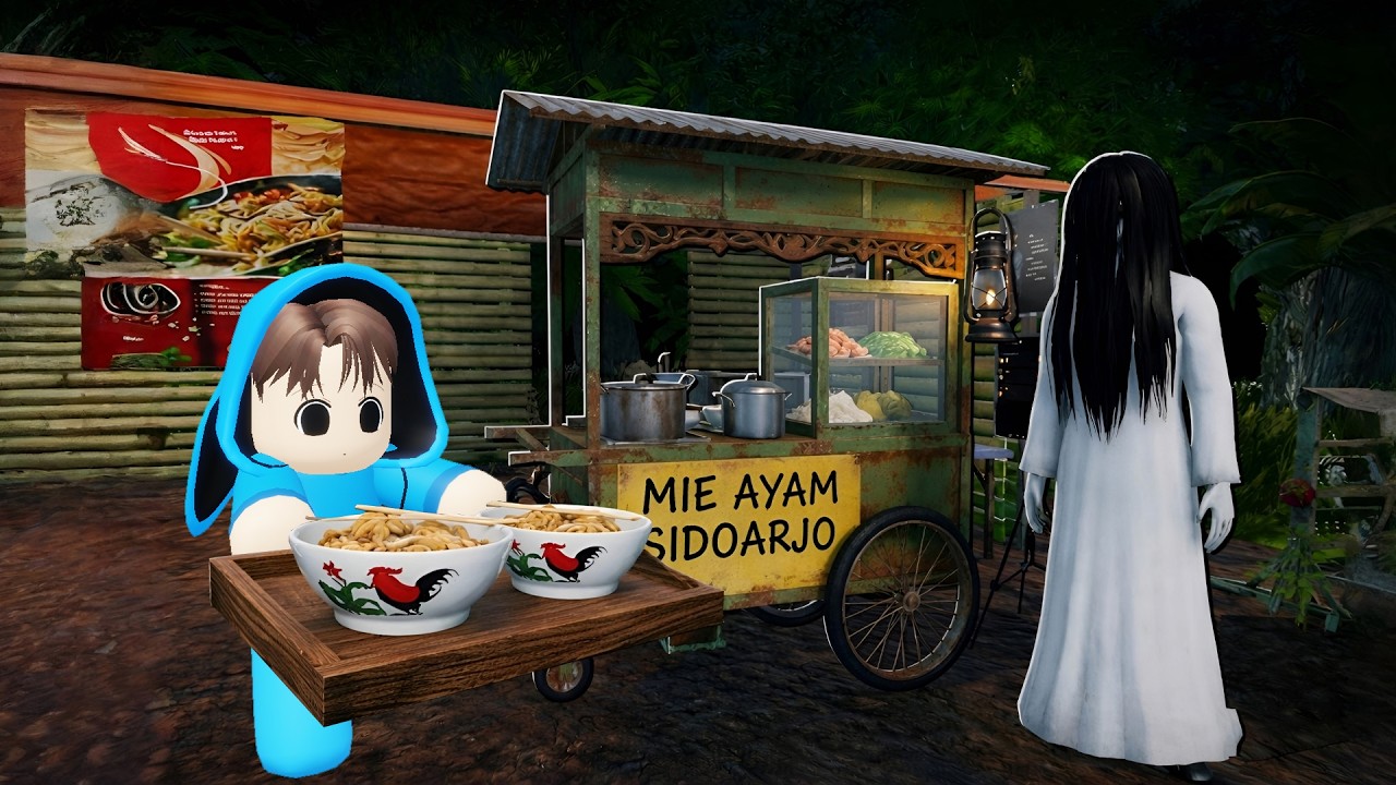 Popo Dan Mimi Ajak Kak Yuta, Mio Dan Baby Celine Jualan Mie Ayam Sidoarjo || ROBLOX