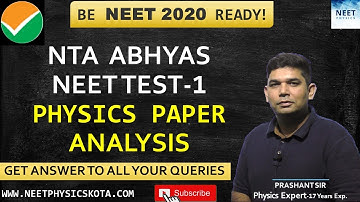 National Test Abhyas | Test 1 Physics Paper Analysis and Solutions  | NEET PHYSICS | PRASHANT SIR