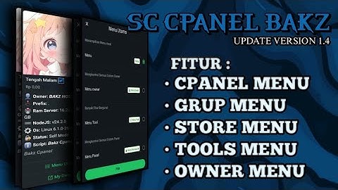 SC CPANEL FULL BUTTON NO ENC SUPPORT WA BISNIS | CPANEL MENU || GRUP MENU || TOOLS MENU | OWNER MENU