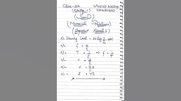 10th Physics Chapter 11 Numerical Problem important Formulas