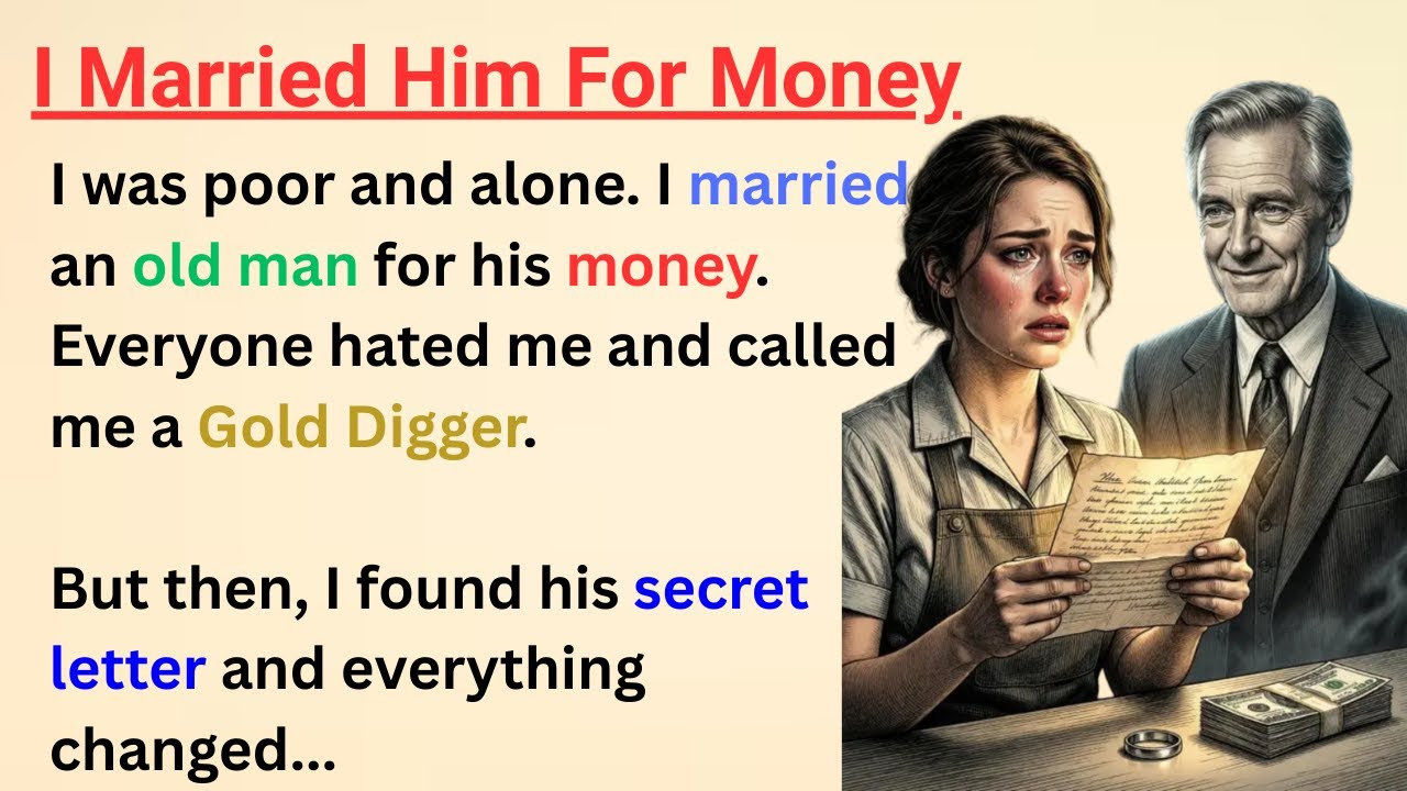 ⭐ Learn English With Stories 🥺 I Married Him For Money | Level 3 English Listen & Speaking Practice