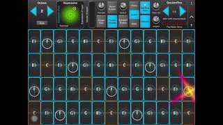[2 Finger Sax Improv] IPAD music app GeoShred with AI model Tenor Saxophone instrument (蘋果手機音樂程式） screenshot 3