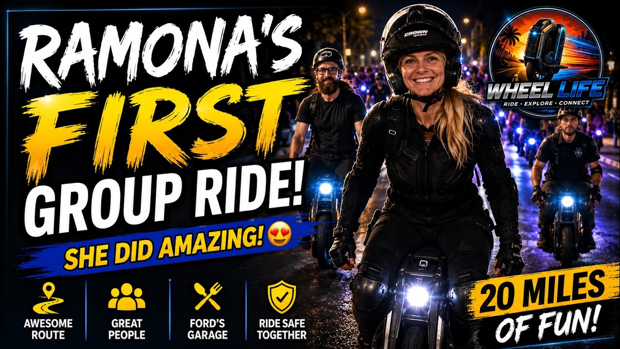Wheel Life ride: Ramona 1st group EUC ride Plantation.