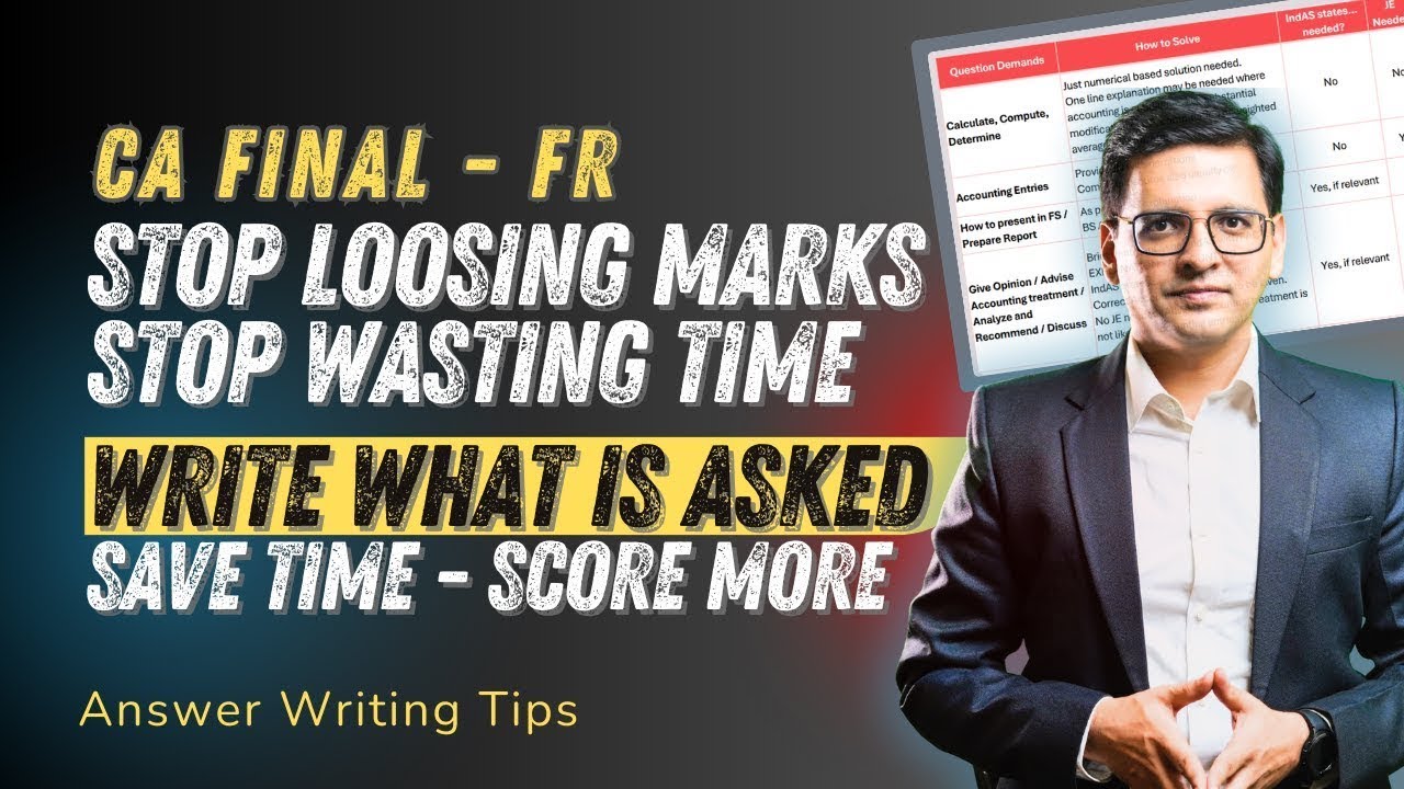 CA Final FR Answer Writing Strategy 🔥 | ICAI Language Explained 
