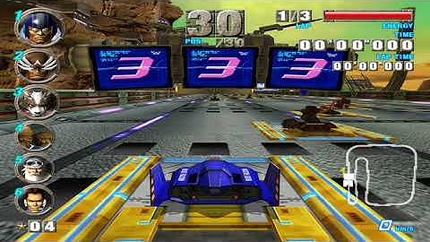 F Zero GX Diamond Cup Gameplay on Sand Ocean Lateral Shift 4K UHD 60Fps [Gamecube Emulator Dolphin]