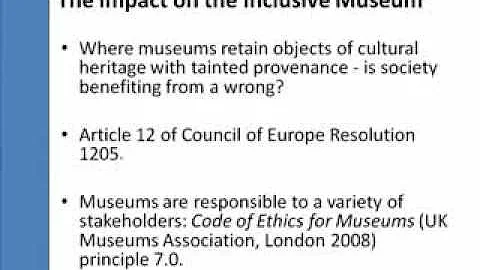 Moral Claims Against Museums: The Emerging Concept of Moral Title to Objects of Cultural Heritage