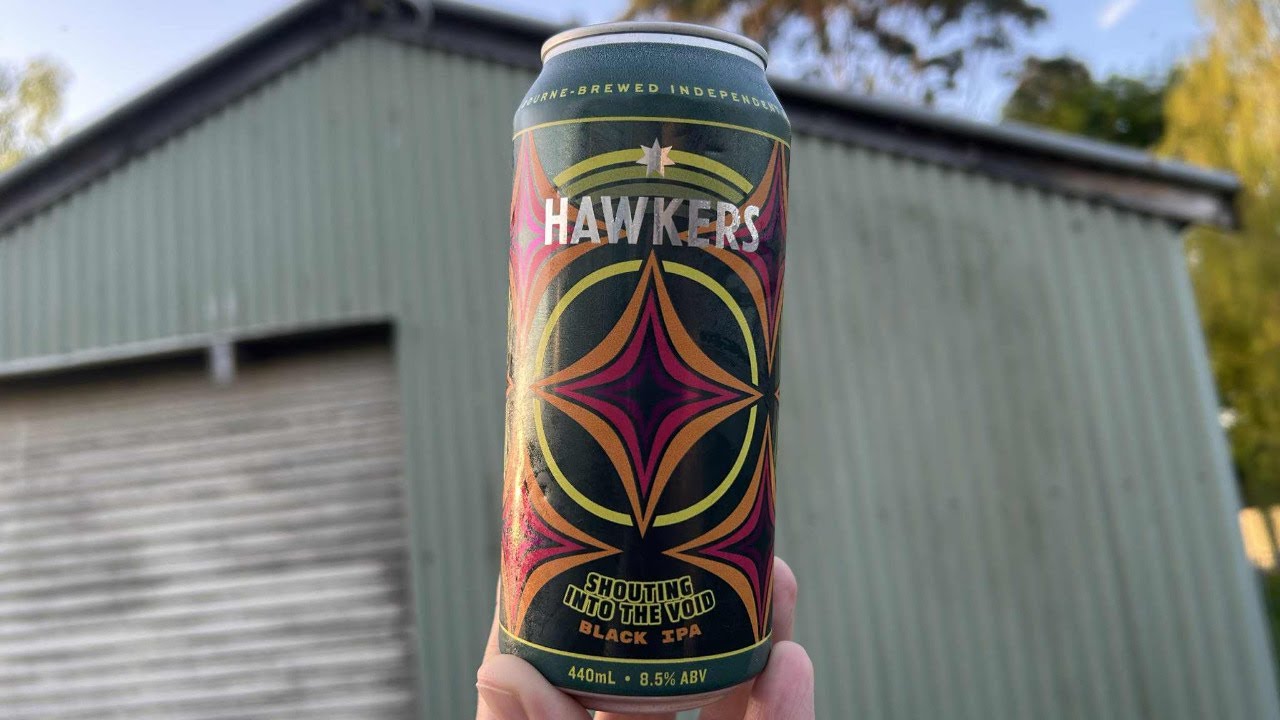 SHOUTING INTO THE VOID | Black IPA | Hawkers Beer, Melbourne, Victoria, Australia | Live Beer Review