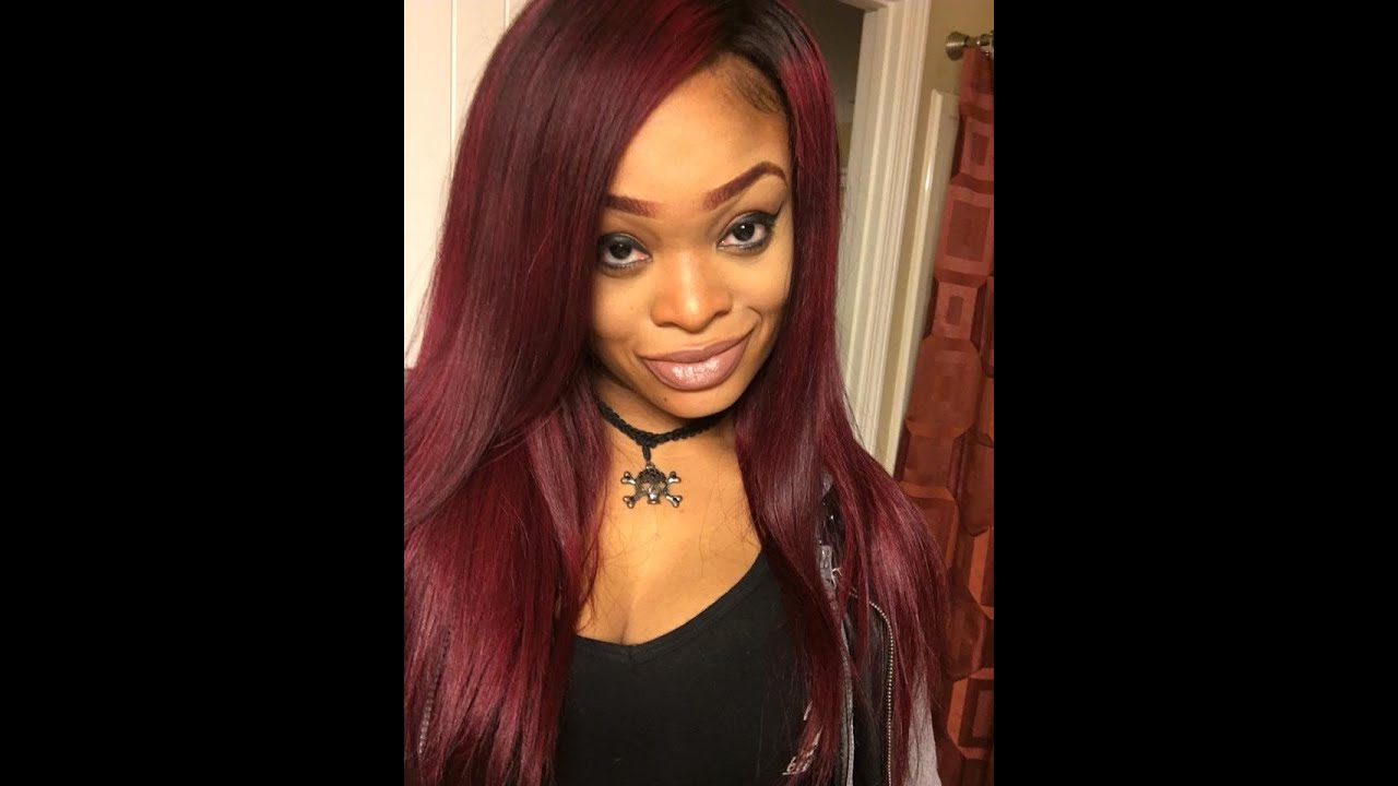  How to dye  your hair  burgundy  YouTube