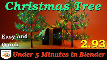 How to create a Christmas tree under 5 minutes in Blender | Blender Tree Addon Tutorial 2.93 | Tree
