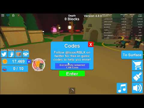 Second Code In Toys Mining Simulator Youtube - all roblox toy simulator codes youtube