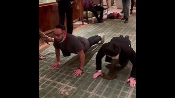 Thumbnail of David Goggins and Lex Fridman pushup challenge in Las Vegas