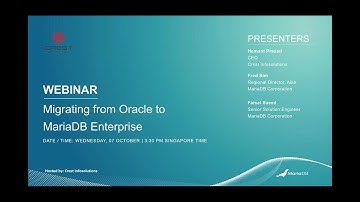 Oracle to MariaDB Migration Webinar