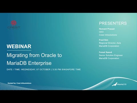 Oracle to MariaDB Migration Webinar