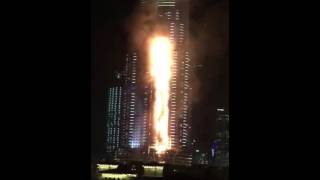 New Year Shocking Video of fire at Dubai Burj Khalifa Address 2016