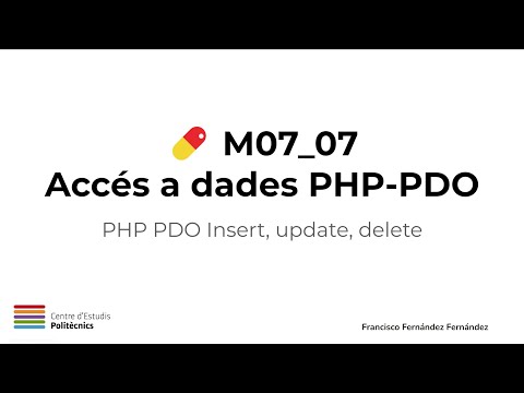 M07_07_03 - PHP PDO Insert, update, delete