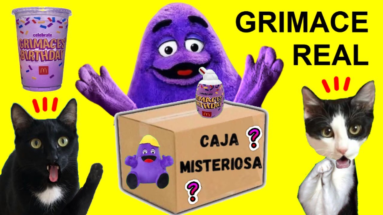 Abro la caja misteriosa de Grimace Shake y como hacer la bebida maldita con gatos Luna y Estrella