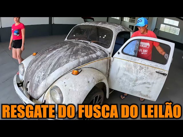 RESGATE DO FUSCA DO LEILÃO 8 ANOS PARADO! SERÁ QUE VAI FUNCIONAR??? 