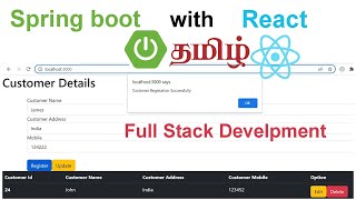 Spring boot with React Full Stack Project Tamil