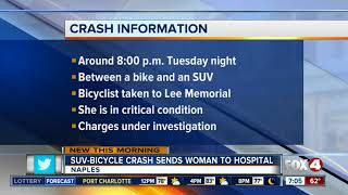 Bicyclist in critical condition after Naples crash