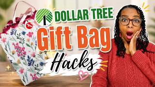 🛍️Dollar Tree Gift Bag Hacks: 3 DIYs from ONE Gift Bag! | Easy Christmas Crafts