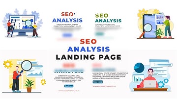 Download SEO Analysis Landing Page After Effects Templates | Illustration Character Animation