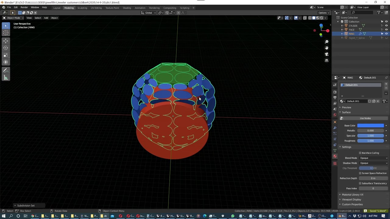 Blender 3D, Rhino 3D, Hexagon Ring During 3D Modeling - YouTube