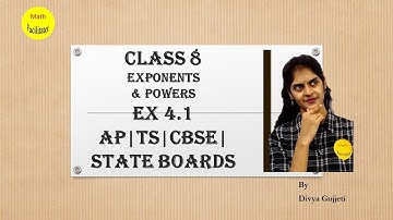 Class 8 | Exponents and Powers | Exercise 4.1 Q6,7 & 8 | CBSE | TS | AP