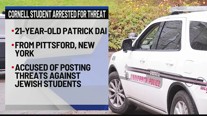 Cornell student arrested, charged for making anti-Semitic threats
