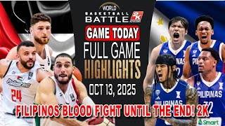 GILAS PILIPINAS vs PALESTINE GAME TODAY October 13, 2025 - Filipinos Unstoppable at 2nd Half! 2k