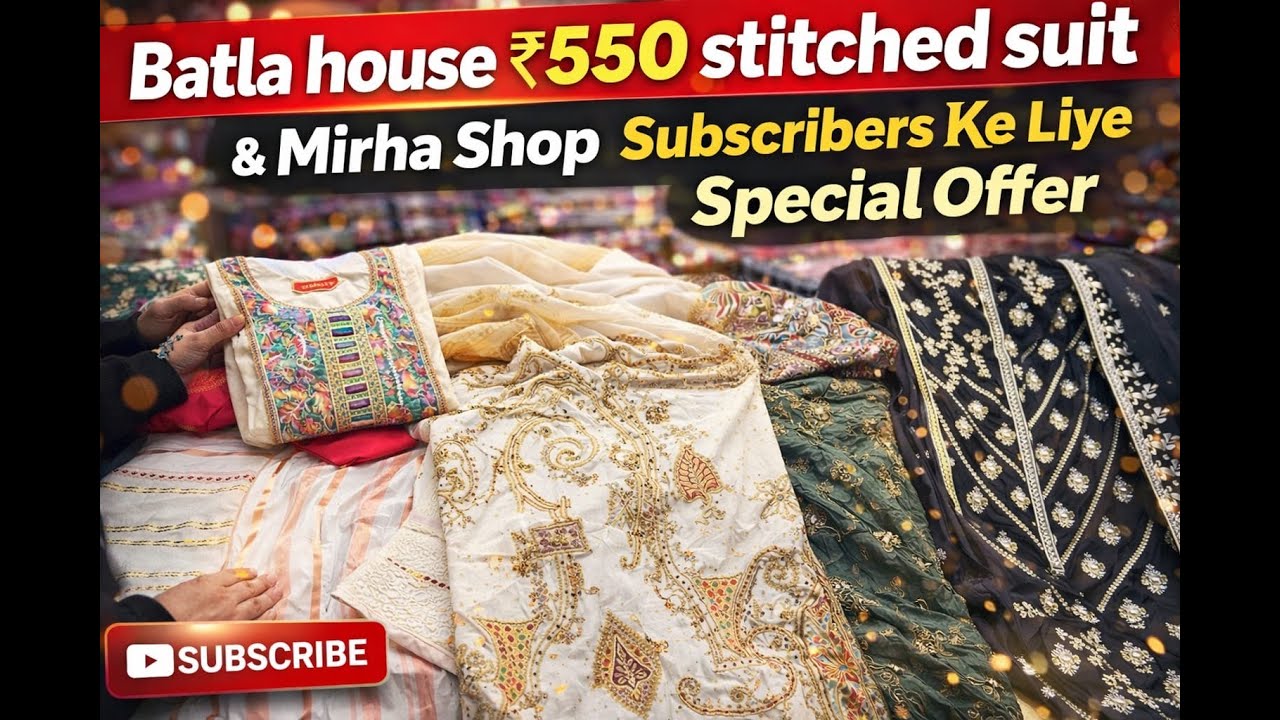 Batla House: ₹550 mein Sile-Silaye Cotton Suits! 😱 Mirha Shop ka Special Subscriber Offer! ✨