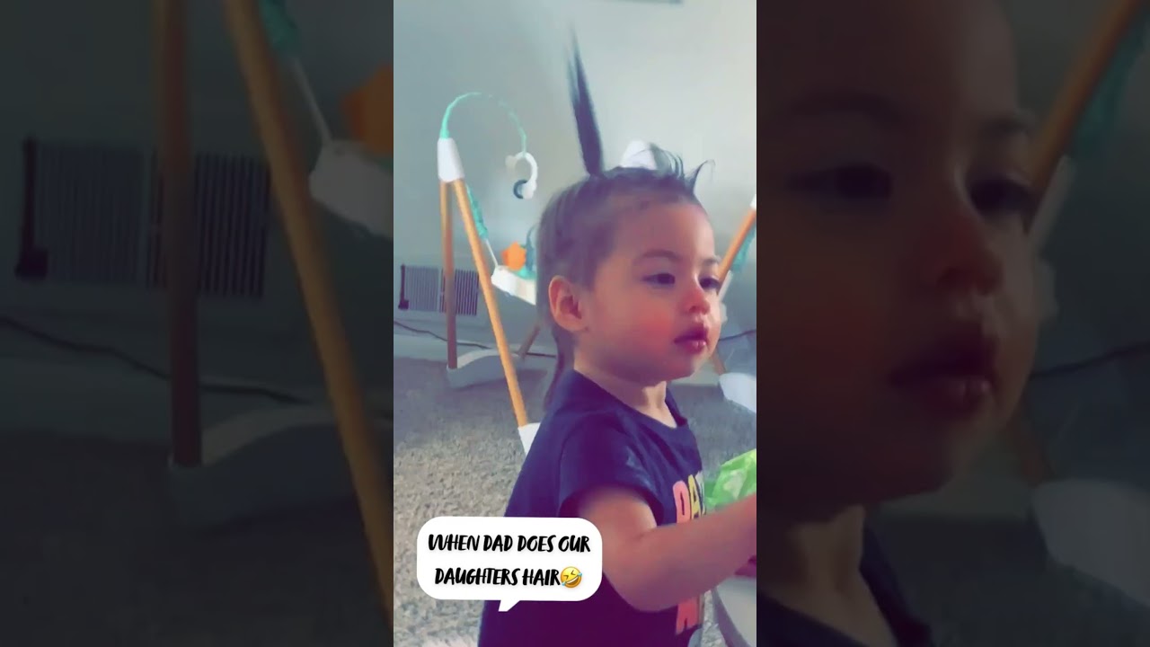 When Daddy does our Daughter’s hair 🤣